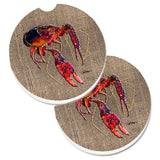 Caroline'S Treasures Crawfish Set Of 2 Cup Holder Car Coasters 8739Carc, 2.56, Multicolor