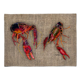 Caroline'S Treasures 8739Plmt Crawfish Fabric Placemat, Multicolor