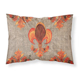 Caroline'S Treasures 8744Pillowcase Thanksgiving Turkey Fleur De Lis Moisture Wicking Fabric Standard Pillowcase, Large, Multi