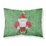 Caroline'S Treasures 8746Pillowcase Christmas Santa Fleur De Lis Moisture Wicking Fabric Standard Pillowcase, Large, Multicolo