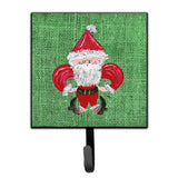 Caroline'S Treasures 8746Sh4 Christmas Santa Fleur De Lis Leash Holder Or Key Hook, Small, Multicolor