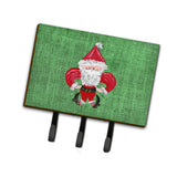 Caroline'S Treasures 8746Th68 Christmas Santa Fleur De Lis Leash Holder Or Key Hook, Large, Multicolor