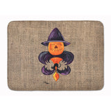 Caroline'S Treasures Halloween Pumpkin Bat Fleur De Lis Floor Mat, 19 X 27, Multicolor
