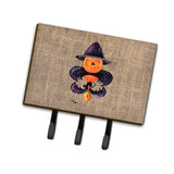 Caroline'S Treasures 8748Th68 Halloween Pumpkin Bat Fleur De Lis Leash Holder Or Key Hook, Large, Multicolor
