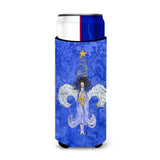 Christmas Angel Fleur De Lis Ultra Beverage Insulators For Slim Cans 8750Muk