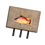Caroline'S Treasures 8753Th68 Hog Snapper On Faux Burlap Leash Or Key Holder, Large, Multicolor