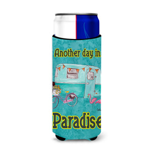 Another Day In Paradise Retro Glamping Trailer Ultra Beverage Insulators For Slim Cans 8758Muk