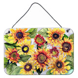 Caroline'S Treasures Sunflowers Aluminum Metal Wall Or Door Hanging Prints, 8 X 12