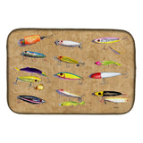 Caroline'S Treasures Fishing Lures Dish Drying Mat, 14 X 21, Multicolor