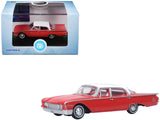 1960 Ford Fairlane Sedan 500 Monte Carlo Red with Corinthian White Top and Interior 1/87 (HO) Scale Diecast Model Car by Oxford 