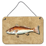 Caroline'S Treasures 8807Ds812 Red Fish Aluminum Metal Wall Or Door Hanging Prints, 8 X 12