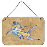 Caroline'S Treasures 8811Ds812 Blue Marlin Aluminum Metal Wall Or Door Hanging Prints, 8 X 12
