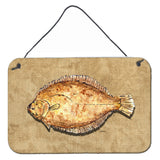 Caroline'S Treasures Flounder Aluminum Metal Wall Or Door Hanging Prints, 8 X 12