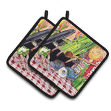 Caroline'S Treasures Recipe For Gumbo & Potato Salad Flag Pair Of Pot Holders 8825-2Pthd, 7.5Hx7.5W, Multicolor