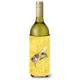 Bee On Yellow Wine Bottle Beverage Insulator Beverage Insulator Hugger