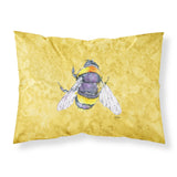 Caroline'S Treasures 8852Pillowcase Bee On Yellow Moisture Wicking Fabric Standard Pillowcase, Large, Multicolor