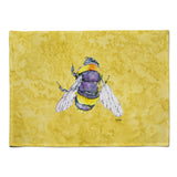 Caroline'S Treasures 8852Plmt Bee On Yellow Fabric Placemat, Multicolor