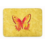 Caroline'S Treasures Butterfly On Yellow Floor Mat, 19 X 27, Multicolor