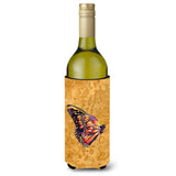 Butterfly On Gold Wine Bottle Beverage Insulator Beverage Insulator Hugger