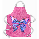 Caroline'S Treasures 8859Apron Butterfly On Pink Apron, Large, Multicolor