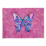 Caroline'S Treasures 8859Plmt Butterfly On Pink Fabric Placemat, Multicolor