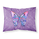 Caroline'S Treasures 8860Pillowcase Butterfly On Purple Moisture Wicking Fabric Standard Pillowcase, Large, Multicolor