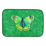 Caroline'S Treasures Butterfly Green Dish Drying Mat, 14 X 21, Multicolor