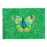 Caroline'S Treasures 8863Plmt Butterfly Green On Green Fabric Placemat, Multicolor