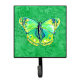 Caroline'S Treasures 8863Sh4 Butterfly Green On Green Leash Or Key Holder, Small, Multicolor
