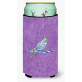 Dragonfly On Purple Tall Boy Beverage Insulator Beverage Insulator Hugger