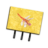 Caroline'S Treasures 8866Th68 Dragonfly On Yellow Leash Or Key Holder, Large, Multicolor