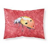 Caroline'S Treasures 8868Pillowcase Lady Bug On Red Moisture Wicking Fabric Standard Pillowcase, Large, Multicolor