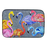 Caroline'S Treasures Flamingo Six Senses Dish Drying Mat, 14 X 21, Multicolor