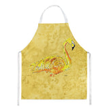 Caroline'S Treasures 8872Apron Flamingo On Yellow Apron, Large, Multicolor