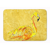 Caroline'S Treasures Flamingo On Yellow Floor Mat, 19 X 27, Multicolor