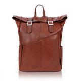 S Series | KENNEDY | 17 Leather Dual Access Laptop Backpack Brown