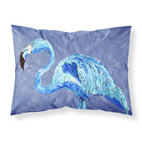 Caroline'S Treasures 8873Pillowcase Flamingo On Slate Blue Moisture Wicking Fabric Standard Pillowcase, Large, Multicolor