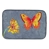 Caroline'S Treasures Gerber Daisy And Butterfly Dish Drying Mat, 14 X 21, Multicolor