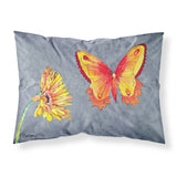 Caroline'S Treasures 8877Pillowcase Gerber Daisy And Butterfly Moisture Wicking Fabric Standard Pillowcase, Large, Multicolor,