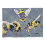 Caroline'S Treasures 8879Plmt Bee Bees Times Three Fabric Placemat, Multicolor