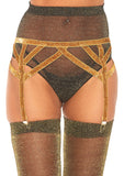 Leg Avenue Shimmer Lurex Elastic Garter B Gold Color