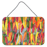 Caroline'S Treasures Hot Peppers Aluminum Metal Wall Or Door Hanging Prints, 8 X 12