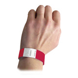 Dupont Tyvek Security Wristbands, Red, 100/Pk, 89104