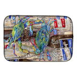 Caroline'S Treasures Blue Crabby Bottles Of Bars Root Beer Dish Drying Mat, 14 X 21, Multicolor