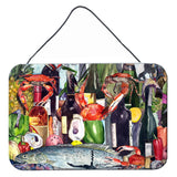 Caroline'S Treasures Wine And Speckled Trout Aluminum Metal Wall Or Door Hanging Prints, 8 X 12