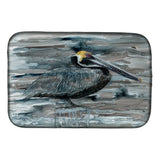 Caroline'S Treasures Pelican In Grey Dish Drying Mat, 14 X 21, Multicolor