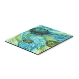 Caroline'S Treasures Abstract In Teal Flowers Mouse Pad/Hot Pad/Trivet (8952Mp)