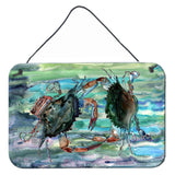 Caroline'S Treasures 8954Ds812 Watery Teal And Purple Crabs Wall Or Door Hanging Prints, 8 X 12, Multicolor