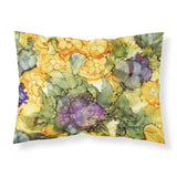 Caroline'S Treasures Abstract Flowers Purple And Yellow Fabric Standard Pillowcase 8958Pillowcase, Multicolor