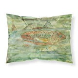 Caroline'S Treasures Abstract Red Fish Printed, Polyester Envelope Closure Pillowcase, Standard, Multicolor